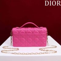 Dior Women CD My Dior Mini Bag Passion Pink Cannage Lambskin (11)