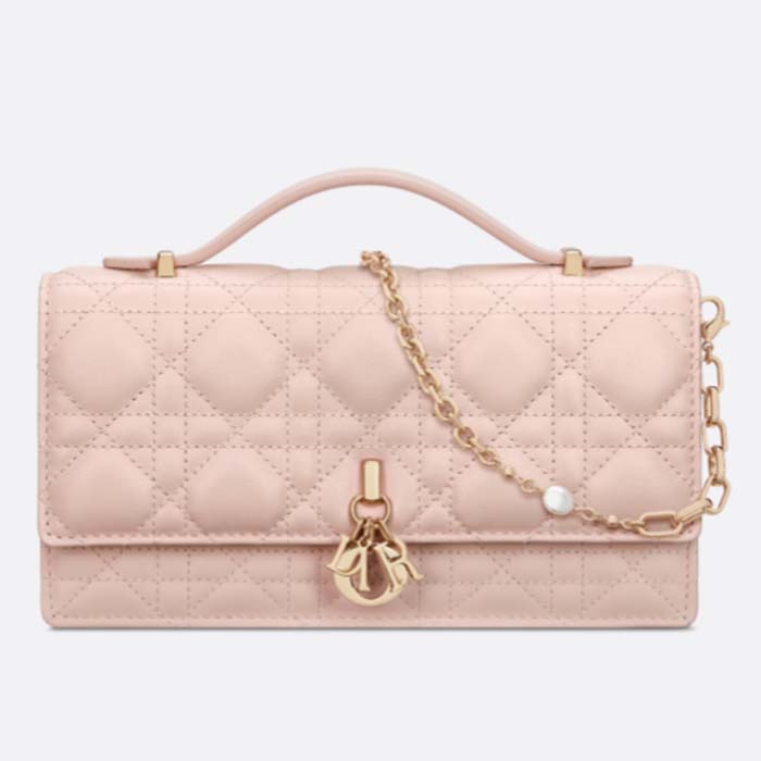 Dior Women CD My Dior Mini Bag Powder Pink Cannage Lambskin