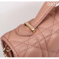 Dior Women CD My Dior Mini Bag Rose Des Vents Cannage Lambskin (4)