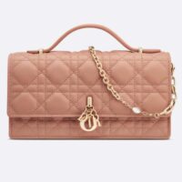 Dior Women CD My Dior Mini Bag Rose Des Vents Cannage Lambskin (4)