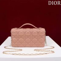 Dior Women CD My Dior Mini Bag Rose Des Vents Cannage Lambskin (4)