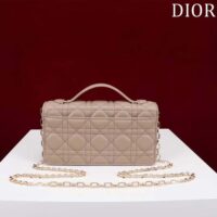 Dior Women CD My Dior Mini Bag Warm Taupe Cannage Lambskin (7)