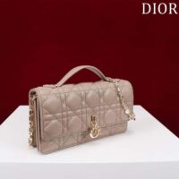 Dior Women CD My Dior Mini Bag Warm Taupe Cannage Lambskin (7)