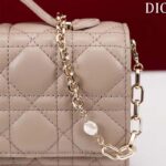 Dior Women CD My Dior Mini Bag Warm Taupe Cannage Lambskin – Bild 8