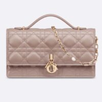 Dior Women CD My Dior Mini Bag Warm Taupe Cannage Lambskin (7)