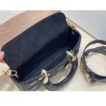 Dior Women CD Small Lady D-Joy Bag Black Cannage Lambskin - immagine 7