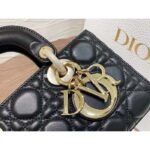 Dior Women CD Small Lady D-Joy Bag Black Cannage Lambskin - immagine 8