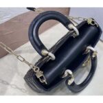 Dior Women CD Small Lady D-Joy Bag Black Cannage Lambskin - immagine 6