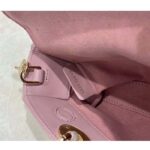 Dior Women CD Small Lady D-Joy Bag Melocoton Pink Glossy Iridescent Cannage Calfskin - Bild 10