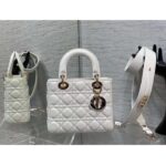 Dior Women CD Small Lady Dior Bag Latte Grained Cannage Calfskin - Image 2