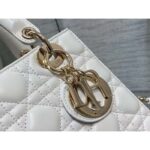 Dior Women CD Small Lady Dior Bag Latte Grained Cannage Calfskin - Image 7