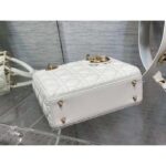 Dior Women CD Small Lady Dior Bag Latte Grained Cannage Calfskin - Image 5