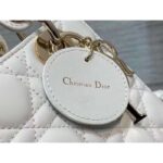 Dior Women CD Small Lady Dior Bag Latte Grained Cannage Calfskin - Image 8