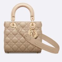 Dior Women CD Small Lady Dior My ABCDior Bag Sand Cannage Lambskin (2)