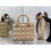 Dior Women CD Small Lady Dior My ABCDior Bag Sand Cannage Lambskin (2)