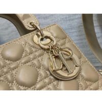 Dior Women CD Small Lady Dior My ABCDior Bag Sand Cannage Lambskin (2)