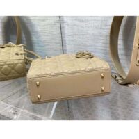 Dior Women CD Small Lady Dior My ABCDior Bag Sand Cannage Lambskin (2)