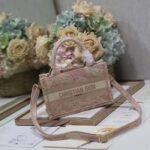 Dior Women Mini Dior Book Tote Strap Pink Toile De Jouy Reverse Embroidery - Bild 3