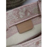 Dior Women Mini Dior Book Tote Strap Pink Toile De Jouy Reverse Embroidery (10)