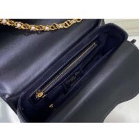 Dior Women Mini Dior Jolie Top Handle Bag Black Cannage Calfskin (4)