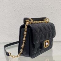 Dior Women Mini Dior Jolie Top Handle Bag Black Cannage Calfskin (4)