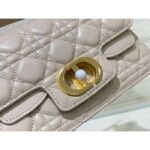 Dior Women Mini Dior Jolie Top Handle Bag Powder Beige Cannage Calfskin - Image 7