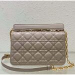 Dior Women Mini Dior Jolie Top Handle Bag Powder Beige Cannage Calfskin - Image 5