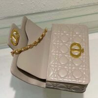 Dior Women Mini Dior Jolie Top Handle Bag Powder Beige Cannage Calfskin (5)