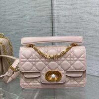 Dior Women Mini Dior Jolie Top Handle Bag Powder Pink Cannage Calfskin (1)