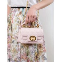 Dior Women Mini Dior Jolie Top Handle Bag Powder Pink Cannage Calfskin (1)