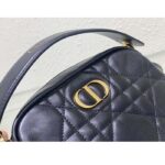 Dior Women Small Dior Caro Top Handle Camera Bag Black Macrocannage Calfskin – Bild 8