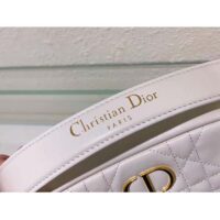 Dior Women Small Dior Caro Top Handle Camera Bag Latte Macrocannage Calfskin (10)