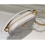 Dior Women Small Dior Caro Top Handle Camera Bag Latte Macrocannage Calfskin - Image 7