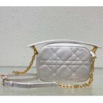Dior Women Small Dior Caro Top Handle Camera Bag Latte Macrocannage Calfskin - Image 5