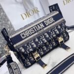 Dior Unisex Small Diorcamp Bag Blue Dior Oblique Embroidery - Bild 3