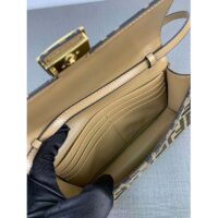 Fendi Women FF Wallet On Chain Baguette Brown FF Fabric Wallet (2)