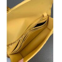 Fendi Women FF Wallet On Chain Baguette Yellow Nappa Leather Wallet (11)