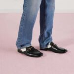 Gucci Unisex GG Prinston Leather Slipper Black Leather Flat 1 CM Heel - immagine 11