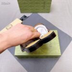 Gucci Unisex GG Prinston Leather Slipper Black Leather Flat 1 CM Heel - immagine 10