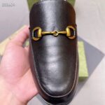 Gucci Unisex GG Prinston Leather Slipper Black Leather Flat 1 CM Heel - immagine 9