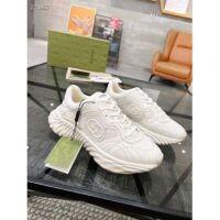 Gucci GG Unisex Ripple Sneaker Off White Leather Mesh Lightweight Lace-Up Low Heel (2)