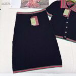 Gucci GG Women Cotton Lace Skirt Web Low Waist Mid-Length - Bild 4