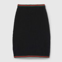 Gucci GG Women Cotton Lace Skirt Web Low Waist Mid-Length (3)