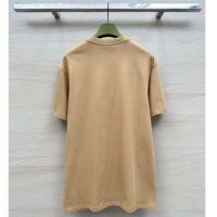 Gucci Men GG Cotton Jersey T-Shirt Print Beige Crewneck Short Sleeves (3)