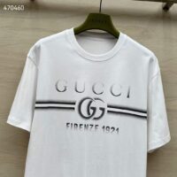 Gucci Men GG Cotton Jersey T-Shirt Print White Crewneck Short Sleeves (1)