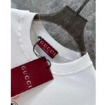 Gucci Men GG Cotton Jersey T-Shirt Print White Crewneck Short Sleeves Oversize Fit - Image 9