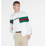 Gucci Men GG Cotton Jersey T-Shirt Print White Crewneck Short Sleeves Oversize Fit - Image 12