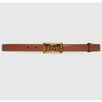 Gucci Unisex GG Belt Double G Buckle Bamboo Cuir Leather 1.8 CM Width