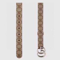 Gucci Unisex GG Marmont Reversible Belt Beige Ebony Original Canvas Double G Buckle (4)