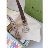 Gucci Unisex GG Marmont Reversible Belt Beige Ebony Original Canvas Double G Buckle (4)